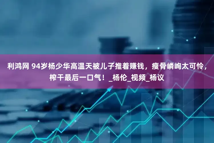 利鸿网 94岁杨少华高温天被儿子推着赚钱，瘦骨嶙峋太可怜，榨干最后一口气！_杨伦_视频_杨议
